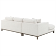 Pemberly Row Boucle Upholstered Left Side Chaise Sectional Sofa in Sand
