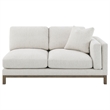 Pemberly Row Boucle Upholstered Left Side Chaise Sectional Sofa in Sand