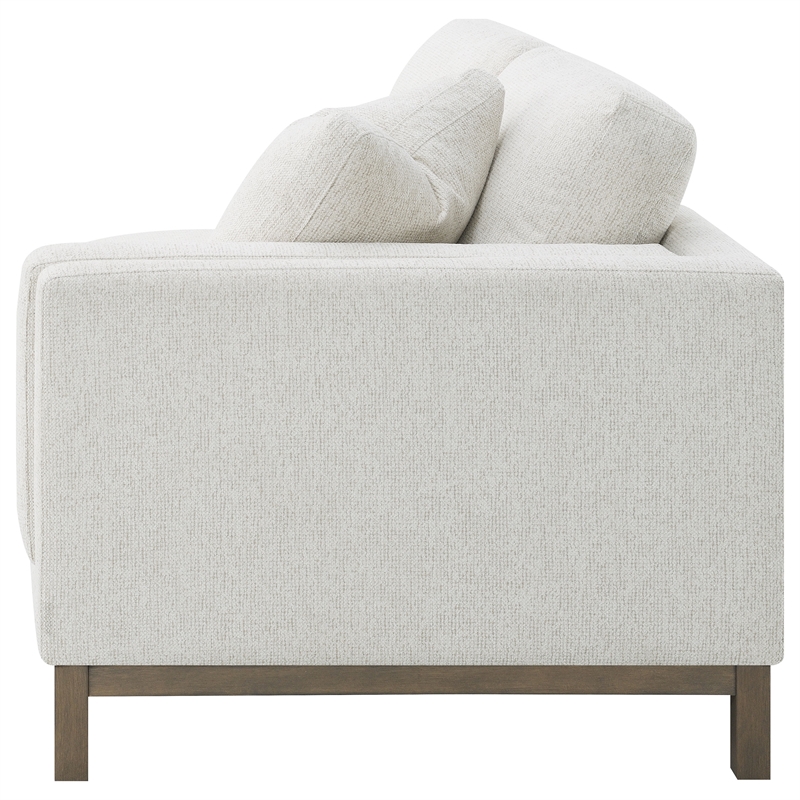 Pemberly Row Boucle Upholstered Left Side Chaise Sectional Sofa in Sand