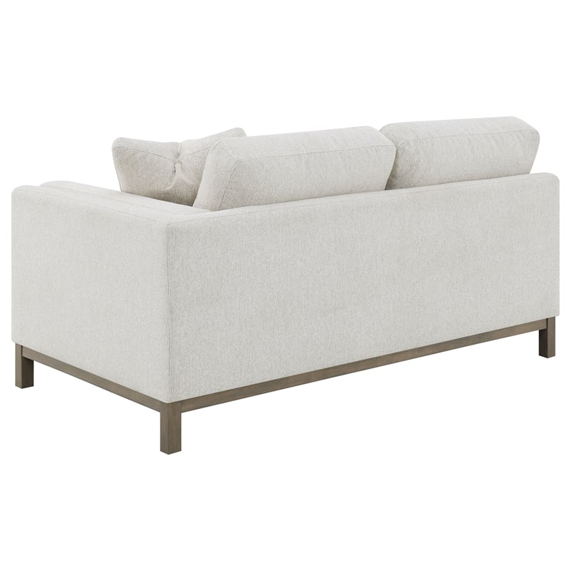 Pemberly Row Boucle Upholstered Left Side Chaise Sectional Sofa in Sand