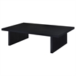 Pemberly Row Rectangular Engineered Laminate Coffee Table in Black