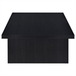 Pemberly Row Rectangular Engineered Laminate Coffee Table in Black