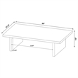 Pemberly Row Rectangular Engineered Laminate Coffee Table in Black