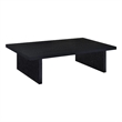 Pemberly Row Rectangular Engineered Laminate Coffee Table in Black