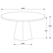 Pemberly Row 50-Inch Round Mid-Century Wood Dining Table in Dark Oak/Gray