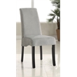 Pemberly Row Velvet Upholstered Dining Side Chair Set of 2 in Grey
