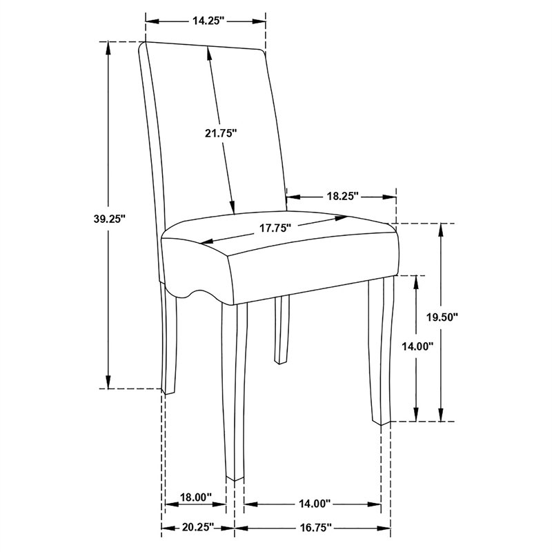 Pemberly Row Velvet Upholstered Dining Side Chair Set of 2 in Grey