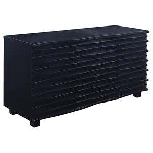 Pemberly Row 3-Drawer Sideboard Buffet Storage Cabinet in Black