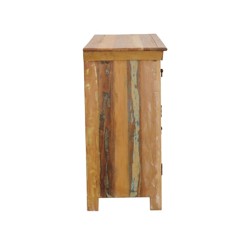 Pemberly Row 3-door Solid Reclaimed Wood Accent Cabinet in Brown