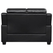 Pemberly Row 2-piece Upholstered Padded Arm Tufted Sofa Set in Black