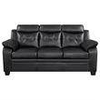 Pemberly Row 2-piece Upholstered Padded Arm Tufted Sofa Set in Black