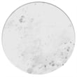 Pemberly Row Round Genuine Marble Top Side Table in White and Gold