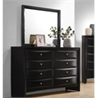 Pemberly Row 8-drawer Dresser with Framed Mirror Set in Black