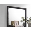 Pemberly Row Contemporary Rectangular Asian Hardwood Mirror in Black