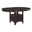 Pemberly Row Oval 60-inch Extension Leaf Dining Table in Espresso
