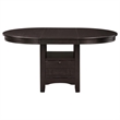 Pemberly Row Oval 60-inch Extension Leaf Dining Table in Espresso