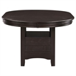 Pemberly Row Oval 60-inch Extension Leaf Dining Table in Espresso