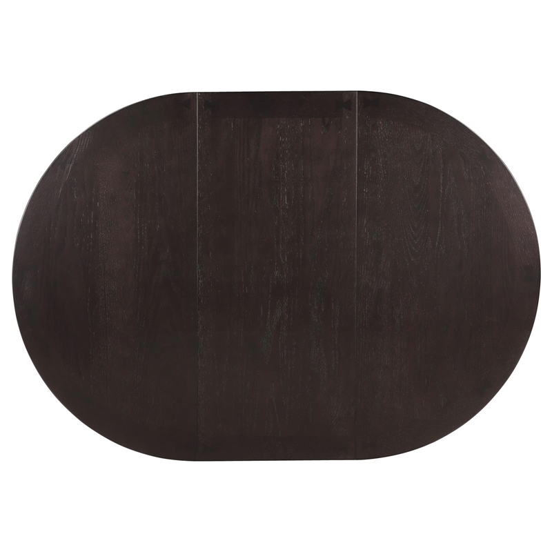 Pemberly Row Oval 60-inch Extension Leaf Dining Table in Espresso