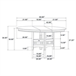 Pemberly Row Oval 60-inch Extension Leaf Dining Table in Espresso