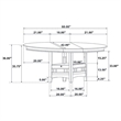 Pemberly Row Oval 60-inch Extension Counter Dining Table in Espresso