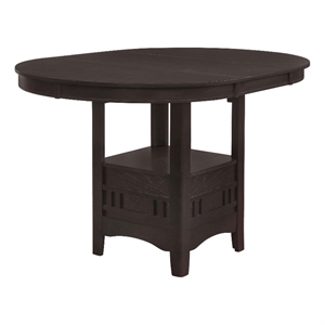 Pemberly Row Oval 60-inch Extension Counter Dining Table in Espresso