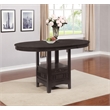 Pemberly Row Oval 60-inch Extension Counter Dining Table in Espresso