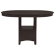 Pemberly Row Oval 60-inch Extension Counter Dining Table in Espresso