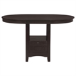 Pemberly Row Oval 60-inch Extension Counter Dining Table in Espresso