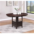 Pemberly Row Oval 60-inch Extension Counter Dining Table in Chestnut