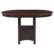 Pemberly Row Oval 60-inch Extension Counter Dining Table in Chestnut