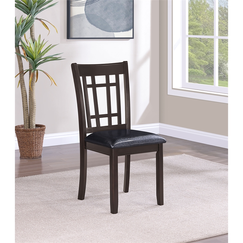 Pemberly Row 19.25'' Wood Dining Side Chair in Black/Espresso