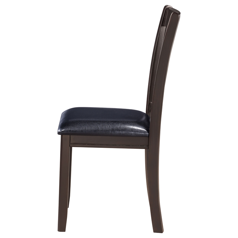 Pemberly Row 19.25'' Wood Dining Side Chair in Black/Espresso