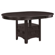 Pemberly Row 5-Piece Oval Extension Leaf Dining Set in Espresso