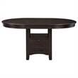 Pemberly Row 5-Piece Oval Extension Leaf Dining Set in Espresso