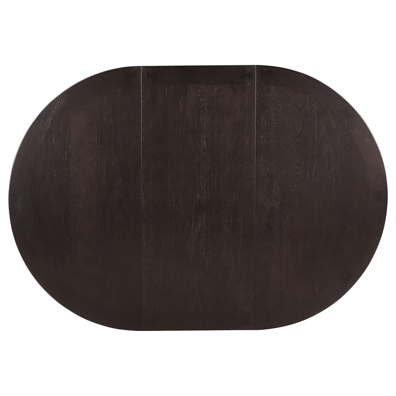 Pemberly Row 5-Piece Oval Extension Leaf Dining Set in Espresso
