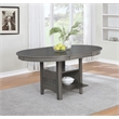 Pemberly Row 5-Piece Oval Extension Leaf Dining Set in Medium Grey