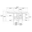 Pemberly Row 5-Piece Oval Extension Leaf Dining Set in Medium Grey