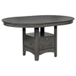 Pemberly Row 5-Piece Oval Extension Leaf Dining Set in Medium Grey