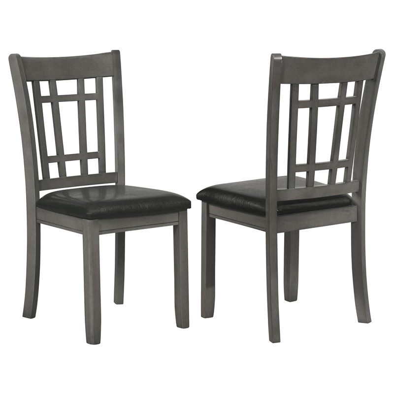 Pemberly Row 5-Piece Oval Extension Leaf Dining Set in Medium Grey