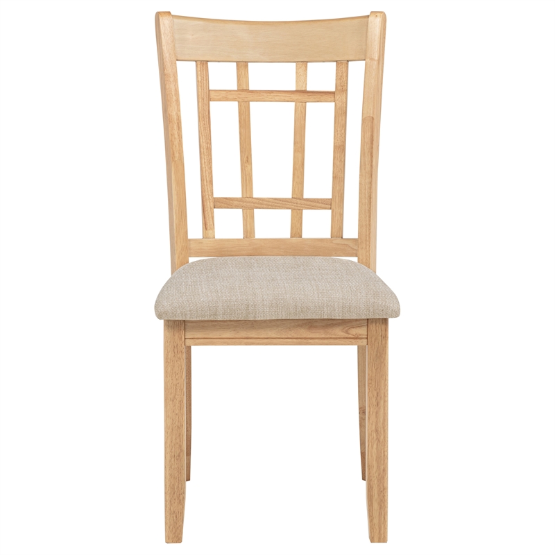 Pemberly Row 19.25'' Wood Dining Side Chair in Light Oak/Linen