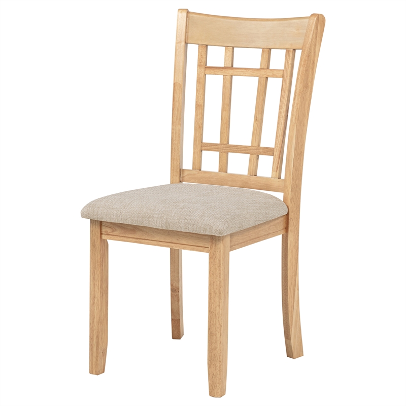Pemberly Row 19.25'' Wood Dining Side Chair in Light Oak/Linen