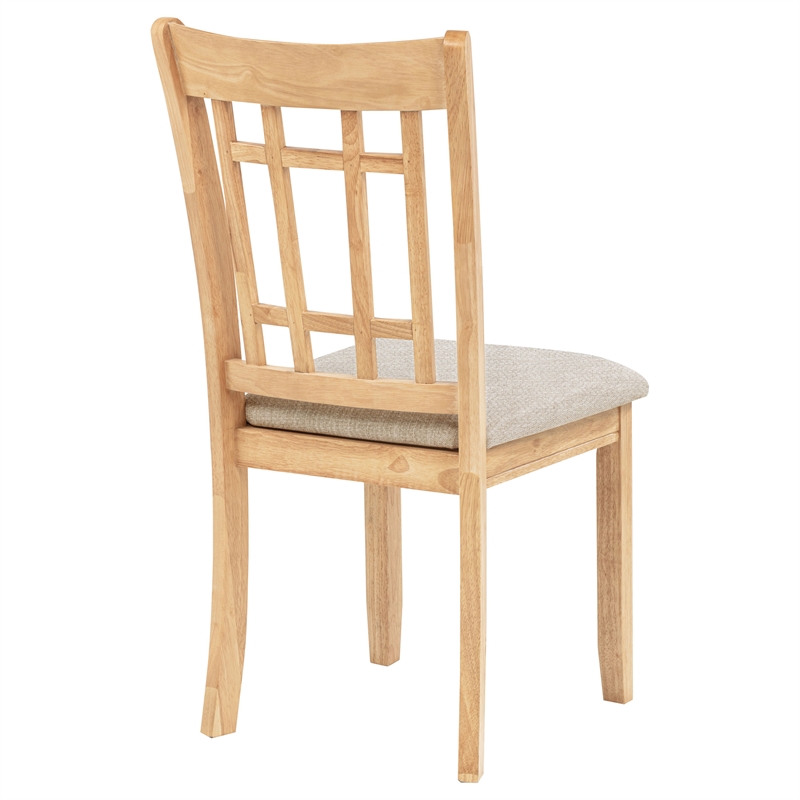 Pemberly Row 19.25'' Wood Dining Side Chair in Light Oak/Linen