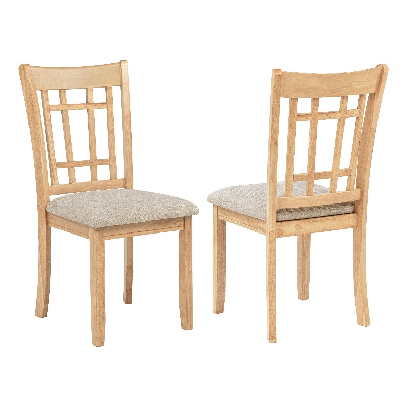 Pemberly Row 19.25'' Wood Dining Side Chair in Light Oak/Linen