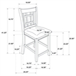 Pemberly Row 5-Piece Oval Wood Counter Height Dining Set in Light Oak