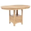 Pemberly Row 5-Piece Oval Wood Counter Height Dining Set in Light Oak