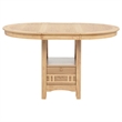 Pemberly Row 5-Piece Oval Wood Counter Height Dining Set in Light Oak
