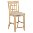 Pemberly Row 5-Piece Oval Wood Counter Height Dining Set in Light Oak