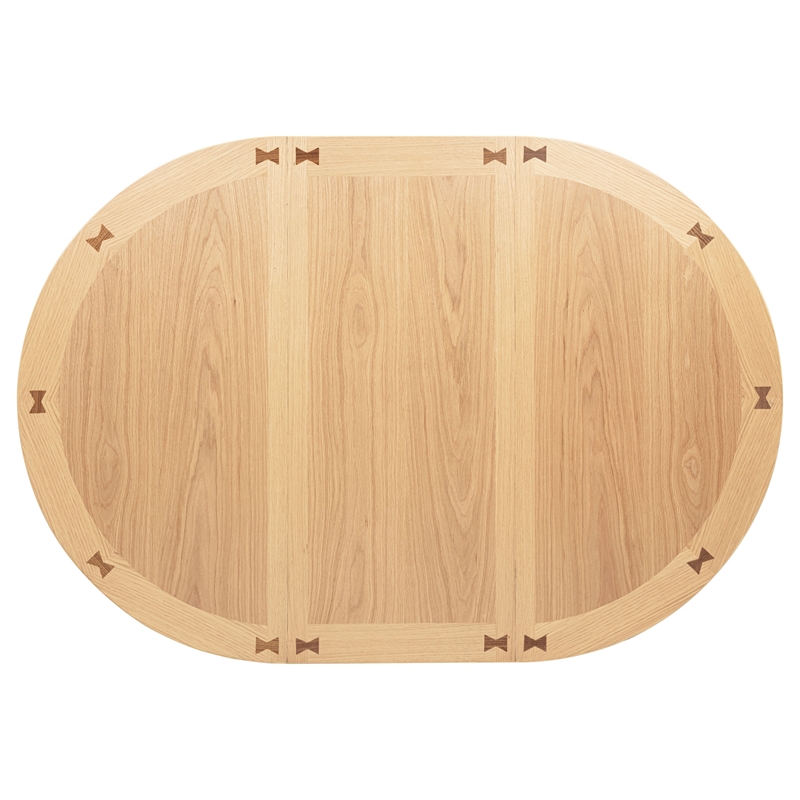 Pemberly Row Oval Wood Counter Height Dining Table in Light Oak