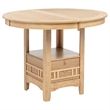 Pemberly Row Oval Wood Counter Height Dining Table in Light Oak
