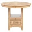 Pemberly Row Oval Wood Counter Height Dining Table in Light Oak